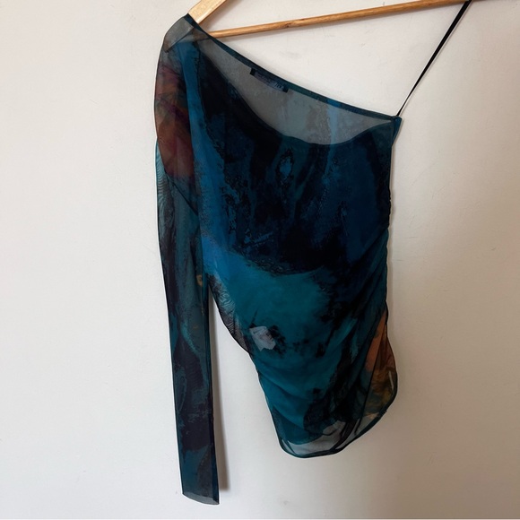 Zara Mesh Asymmetrical Top & Midi Skirt Set S | Screen Worn Cruel Intentions - Picture 8 of 14